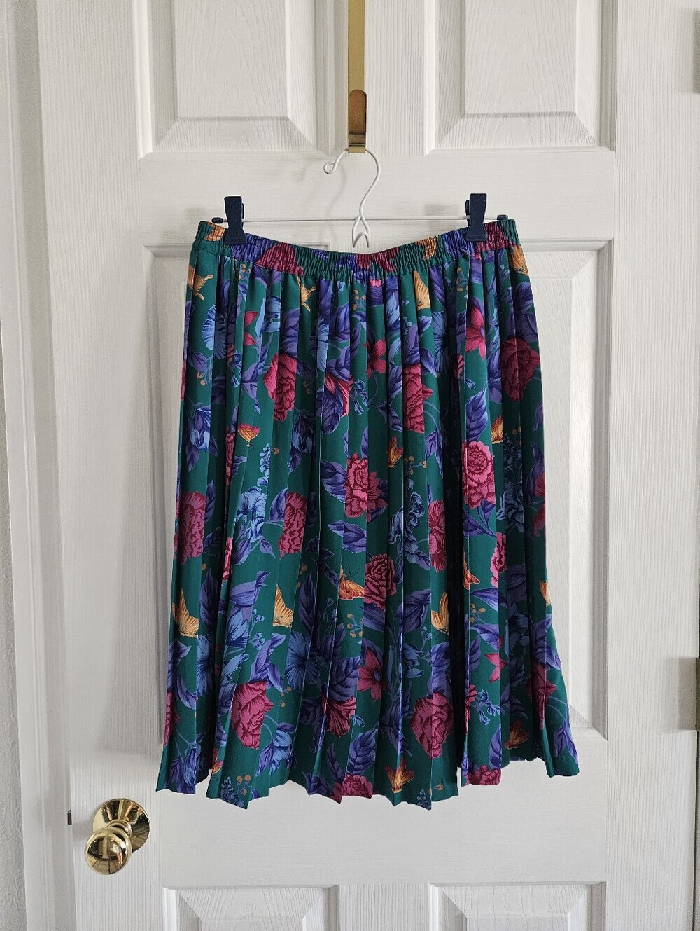 NWT Vintage Alfred Dunner Pleated Floral Midi Skirt